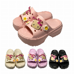 [SA1135]花飾り付き厚底ヒールサンダル(1足から選べる..