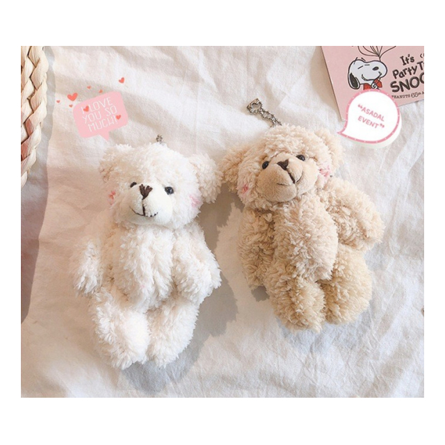 ふわふわ テディベア ぬいぐるみ キーホルダー バッグチャーム