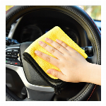 洗車タオル 40cm×40cm 800GSM マイクロファイバー 両面タイプ 洗車グッズ 多用途 黄＋灰