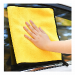 洗車タオル 40cm×60cm 800GSM マイクロファイバー 両面タイプ 洗車グッズ 多用途 黄＋灰