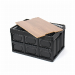 テーブルになるコンテナボックス 防水バッグ付き コンテナボックス 収納ボックス 折り畳み式 コンテナ 収納ケース 衣装ケース 多機能 アウトドア用 ブラック 30L 55L