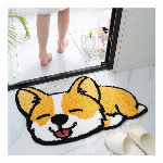 可愛い 動物 キャラクター バスマット 玄関マット 吸水 速乾 滑り止め コンピ..