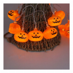 ハロウィン パンプキンLEDガーランド【10灯/20灯/30灯｜電池式/飾りライト/ムードライト/カボチャ /イルミネーション/飾り付け/南瓜/ワイヤー/暖色】