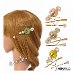 中華風 お団子ヘアクリップ2個セット【パンダ/チャイナ/ 髪飾り/リボン/レース..
