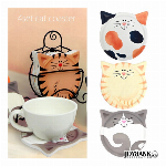 ペイント風 おしゃれコースター【アート/インテリア/雑貨/セラミック/コルク】