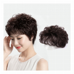 人毛 トップカバーウィッグ【部分ウィッグ/自然/耐熱/簡単装着/ふんわり/メンズ..