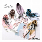 花柄 スカーフ☆5color【正方形/ファッション/フラワー/春】