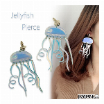 くらげピアス【ジェリーフィッシュ/海月/クリア/アクリル/大ぶり/可愛い】
