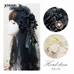 ねこみみヘッドドレス【ロリータ/ゴスロリ/ポップ/ファー/レース/リボン/猫耳】