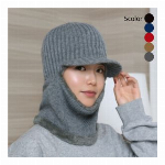 もこもこ あったかネックウォーマー帽子【2WAY/裏起毛/防寒/冬/ユニセックス/ニットキャップ】