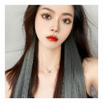 グラデーションカラー ブリッジヘアピース アッシュグレー 【..