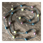 シルクネックレス（ブルーグリーンパープル）