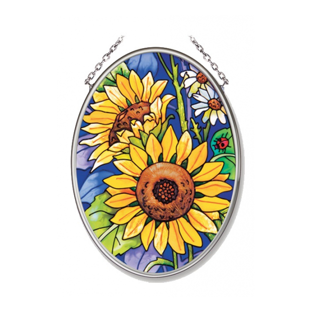 ステンドグラスサンキャッチャー(ひまわり) ステンドグラス ひまわりの