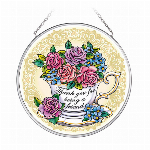 ステンドグラス風サンキャッチャー「テキサスブルーボネット」Sサイズ