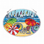 ステンドグラス風サンキャッチャー「ポートランド・ヘッド灯台」Mサイズ