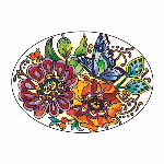 ステンドグラス風サンキャッチャー「Frilly Floral Fantasy」Sサイズ
