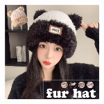 新作 レディース 帽子 クマの耳が付き もこもこ ふわふわ フェイクファー 保温 小顔効果 猫耳