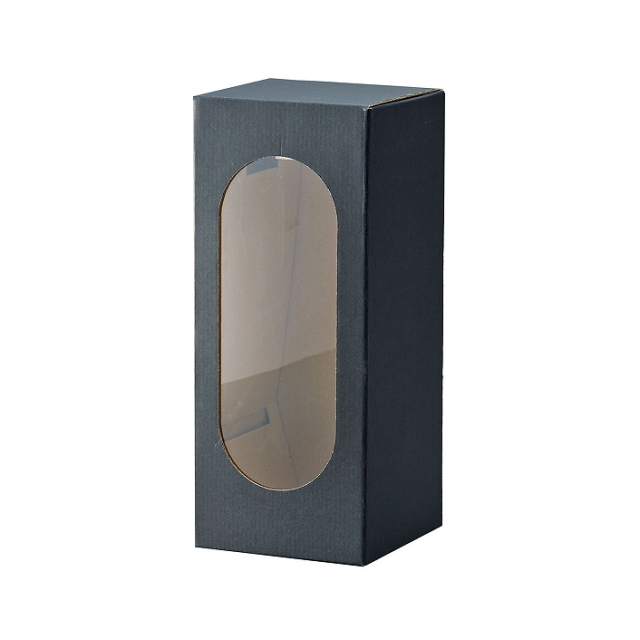 花瓶　フラワーベース ｃａｒｄｂｏａｒｄｂｏｘ　１２．５□３０．５Ｈ ＢＬＡＣＫ CC960504-800