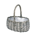 シャビーウイロー　オーバルバスケットＭ  KN011196-zzz　かご　ケース..