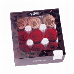 プリザーブドフラワー ローズ・かのん・Ｍ・カラーアソート ホワイト／ピンクミック..