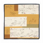 ハンカチ　京彩　ハンカチ　京彩　鳥獣人物戯画　アカ