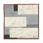 ハンカチ　京彩　ハンカチ　京彩　鳥獣人物戯画　カラシ