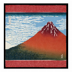 ハンカチ　京彩　ハンカチ　京彩　鳥獣人物戯画　グレー