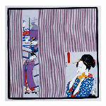 ハンカチ　京彩　一人美人　チャ