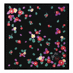 刺繍スカラー大判ハンカチ　鏡更紗