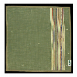 ハンカチ　吉左右　斜菱取り ブルー