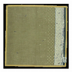 ハンカチ　吉左右　斜菱取り グレー