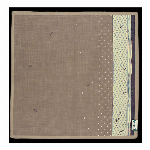 ハンカチ　吉左右　縞つなぎ ブルー