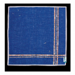 ハンカチ　吉左右　縞つなぎ グレー