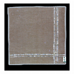 ハンカチ　吉左右　縞つなぎ  クロ