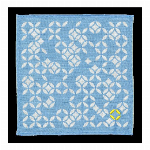 経緯　刺繍ガーゼパイルタオル しずく　ブルー