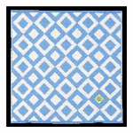 経緯　刺繍ガーゼパイルタオル　斜市松　パープル