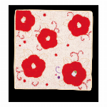 タオルハンカチ　ジャガード刺繍タオル　大正浪漫　金魚　クロ