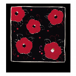 タオルハンカチ　ジャガード刺繍タオル　大正浪漫　椿　ベージュ