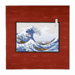 三巾風呂敷　KURUMI　神奈川沖浪裏　コン