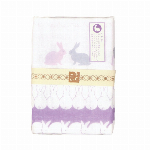 二重ガーゼ　ふくこい手拭い　縁起物　水玉ハイビスカス