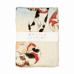 二重ガーゼ手拭い　　国芳の浮世絵　流行猫の曲手まり