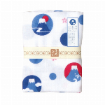 二重ガーゼ　ふくこい手拭い　縁起物　ふくろう