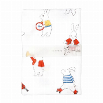 二重ガーゼ　ふんわり手拭い　十人兎色　戯画うさぎ