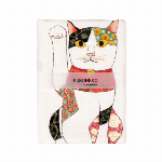 二重ガーゼ　ふんわり手拭い　FUKUNEKO　福ねこ   靴下猫