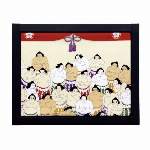 アートフレームハンカチ　鳥獣人物戯画