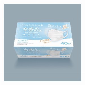 【40枚入り】MASCLUB 冷感マスク プリーツマスク 2Dマスク 3層構造マ…