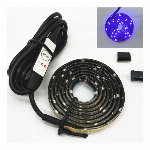 【アウトレット】LEDテープ 1m ブルーLED 全点灯/流れる光 USB接続 袋入簡易梱包品