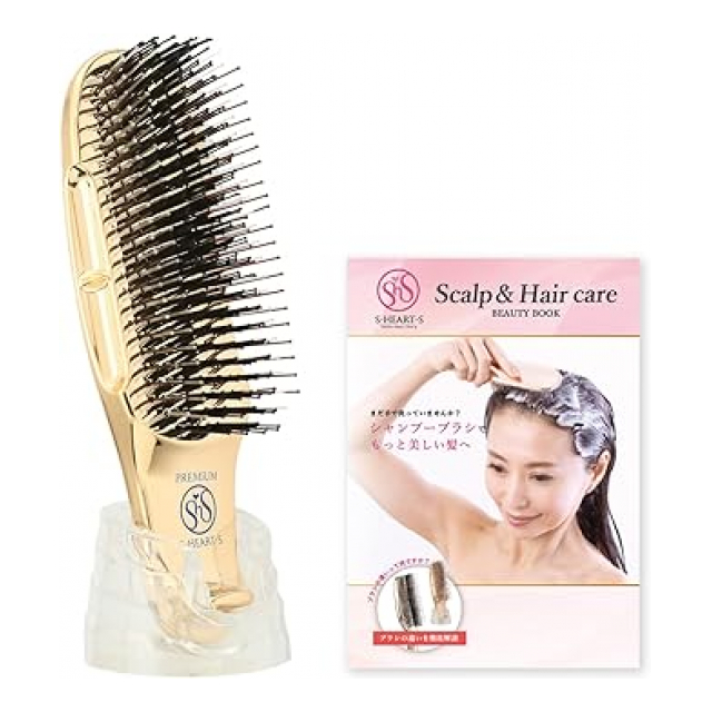 ⭐️Youmay シャンプーブラシ ハート型ブラシ 泡だてネットS字フック付き