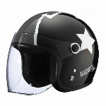RIDEZ LX FLAMEZ バイク用オープンフェイスジェットヘルメット