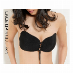 レースアップヌードブラ